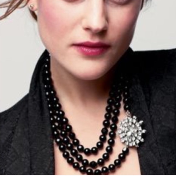 :: Stella & Dot LaCoco Ebony Glass Bead Necklace - Picture 2 of 5